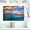Designart - Exotic Tropical Beach at Sunset - Modern Seashore Canvas Art